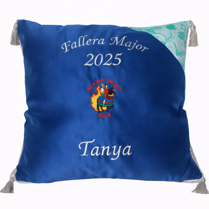 cojin-fallera-mayor-personalizado con escudo (4) Cojín para Fallera Mayor personalizado con nombre y escudo