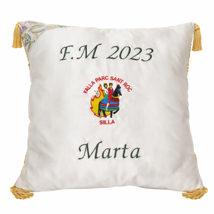 cojin-fallera-mayor-personalizado con escudo (5) Cojín para Fallera Mayor personalizado con nombre y escudo
