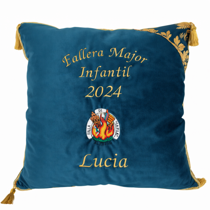 cojin-fallera-mayor-personalizado con escudo (6) Cojín para Fallera Mayor personalizado con nombre y escudo