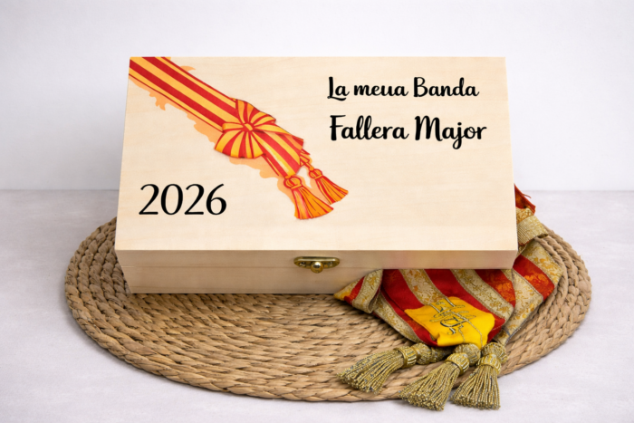 Caja para banda de Fallera Mayor personalizada