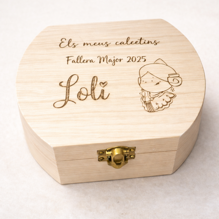 Caja para calcetines Caja para calcetines falleros personalizada