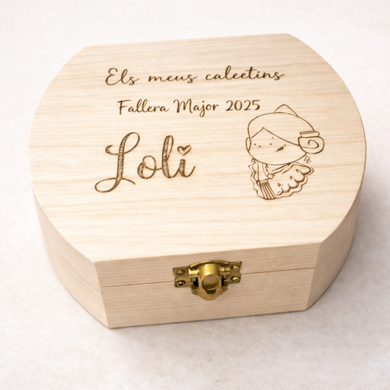 Caja para calcetines Caja para calcetines falleros personalizada