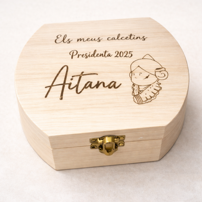 Caja para calcetines personalizados Caja para Calcetines Falleros Personalizada | Regalo Fallera Mayor | Botonets