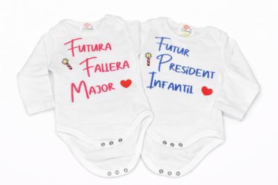 Body bebé fallero personalizado | Futura Fallera Mayor y Presidente Infantil