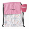 Saquito escolar + Vaso personalizado de regalo