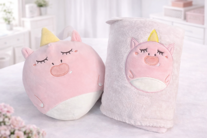 Mante bebe con cojin personalizada Manta bebe con cojín