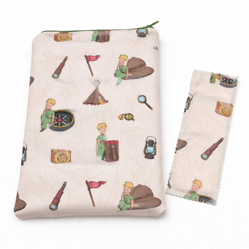 Funda de libro de tela con marcapáginas incluido